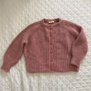 Sezane Emile Cardigan Mottled Pink